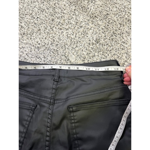 We The Free Black Faux Leather High Rise Slim Straight Leg Pants Size 27 - Picture 10 of 16